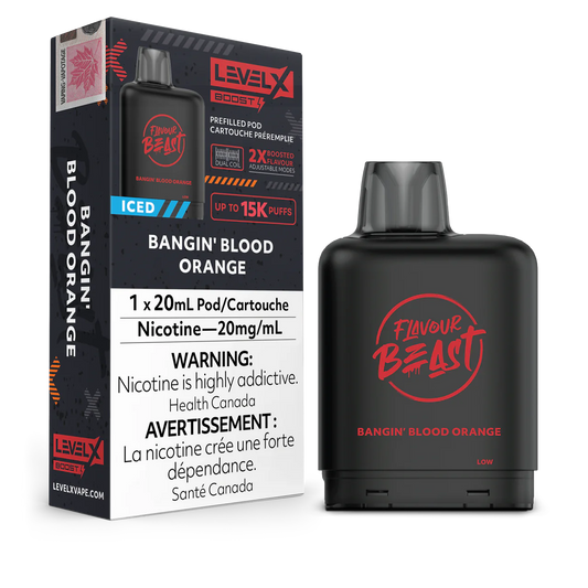 Flavour Beast Level X Boost Pod - Bangin’ Blood Orange Iced (Vape tax included)