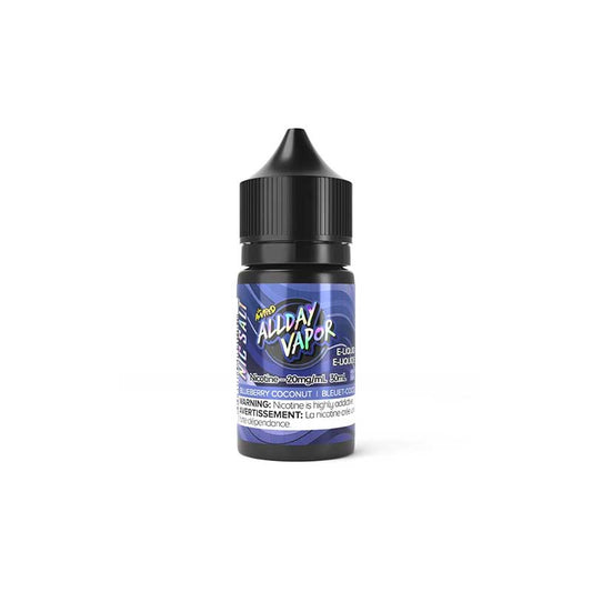 All Day Vapor Blueberry Coconut Salt E-Juice 30ml (20mg) (Vape tax included)