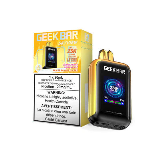 Geek Bar Skyview 25000 20mg Strawberry Banana Ice (Vape tax included)