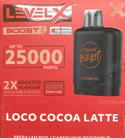 Flavour Beast Level X Boost Pod - Loco Cocoa Latte (Vape tax included)