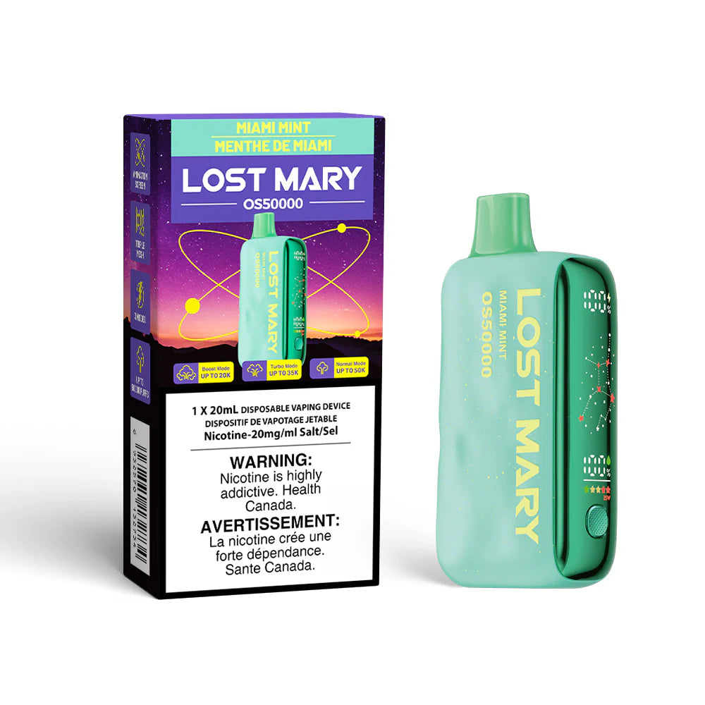 Lost Mary 50000 Disposable - Miami Mint 20mg (AB)