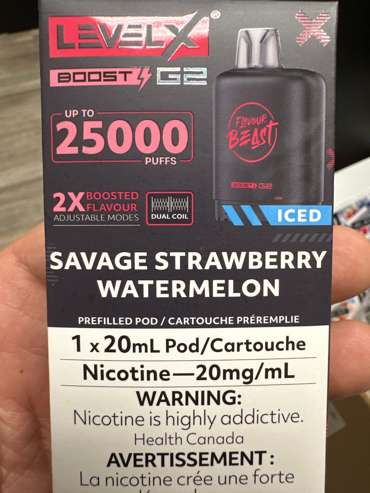 Flavour Beast Level X Boost Pod - Savage Strawberry Watermelon (Vape tax included)