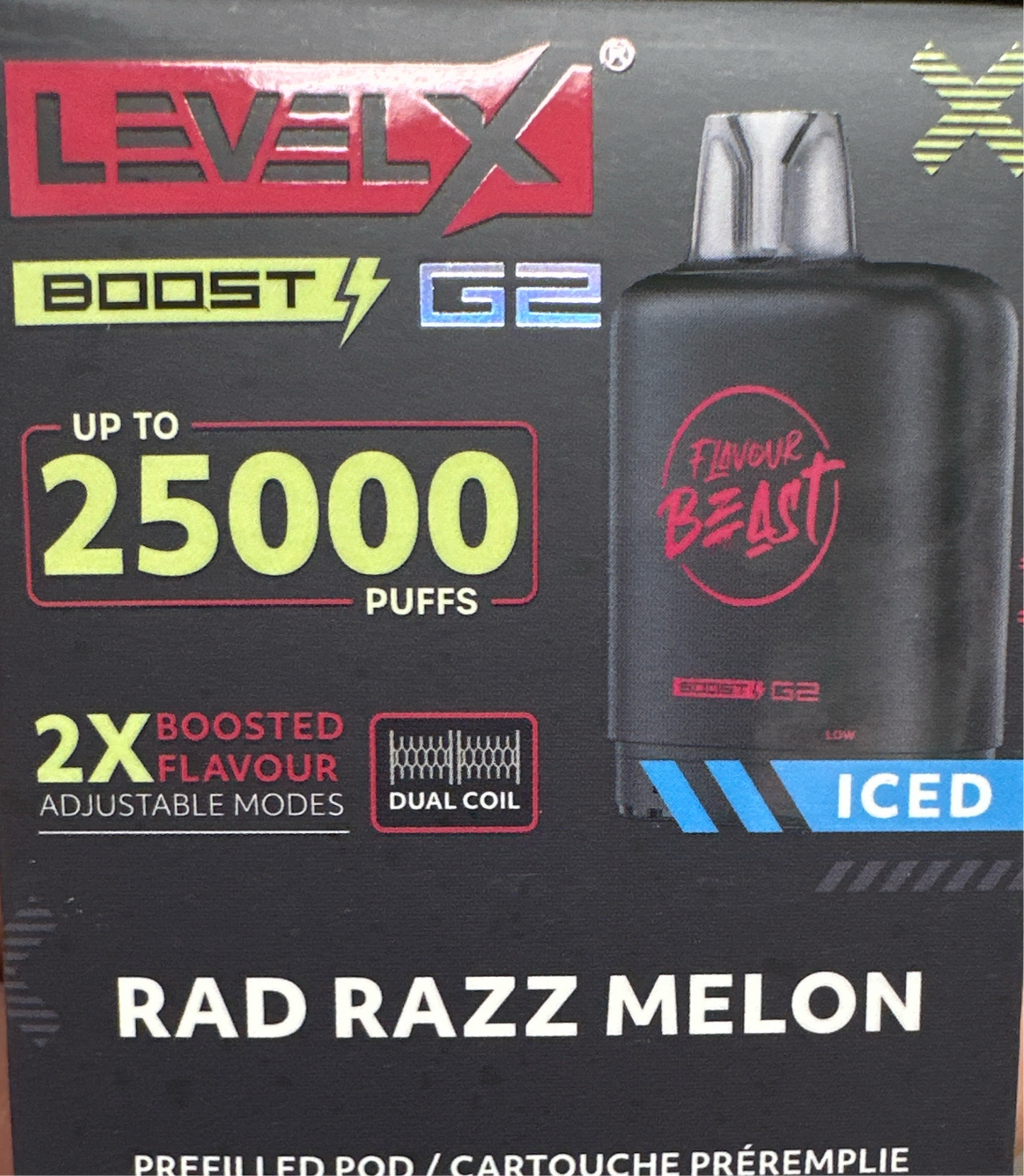 Flavour Beast Level X Boost Pod - Rad Razz Melon (Vape tax included)