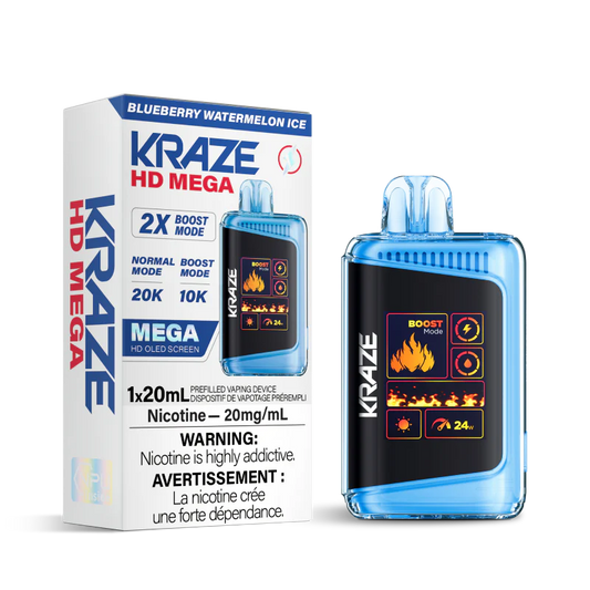 Kraze 20000 Disposable - Blueberry Watermelon Ice 20mg (Vape tax included)