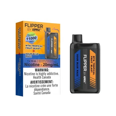 Flipper 11000 Sour blue razz + Mountain Dew tropical fruit blast 20mg (Vape Tax Included)