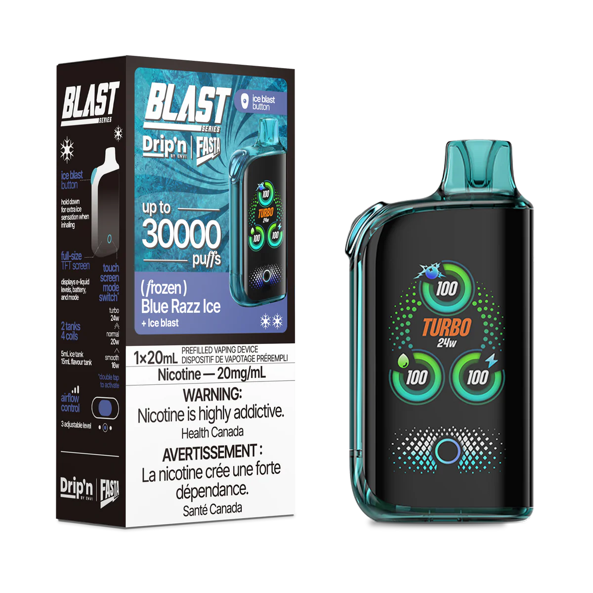 Drip’n BLAST 30000 Puffs - Blue Razz Ice