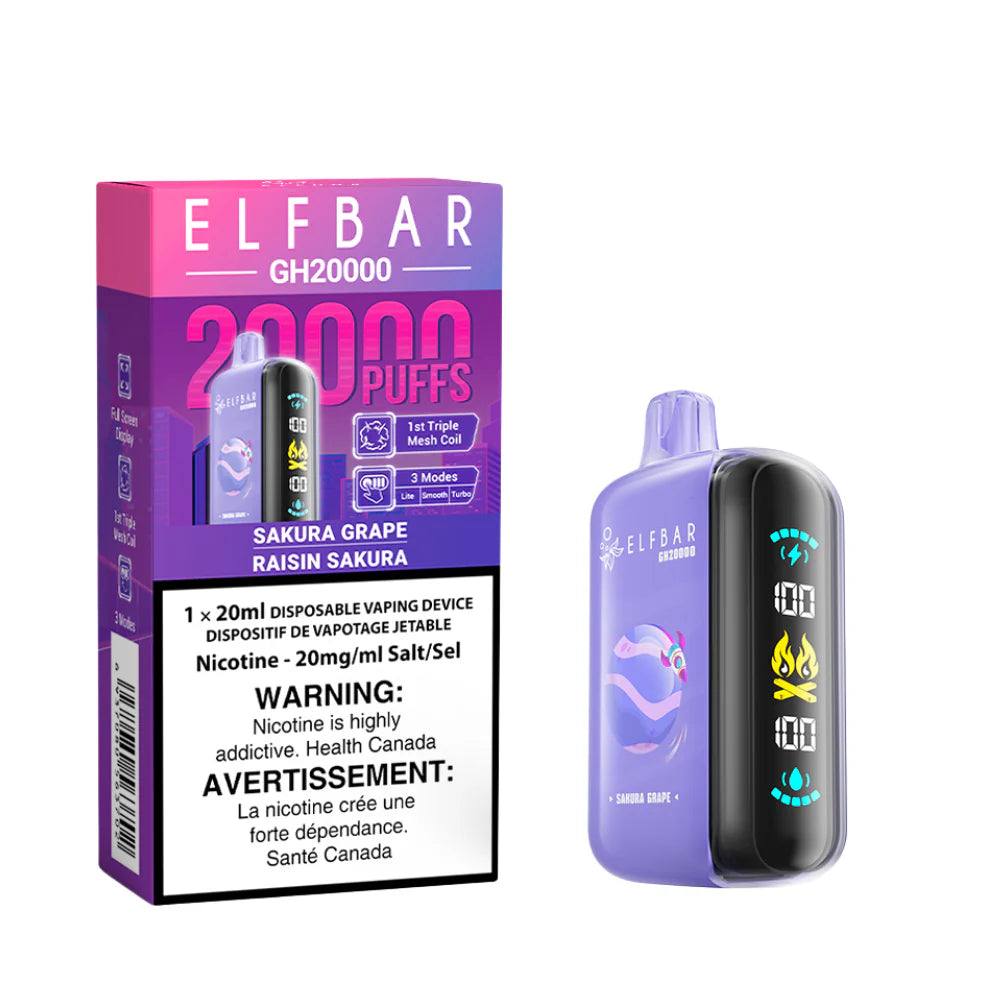 ELFBAR 20000 puffs - Sakura Grape