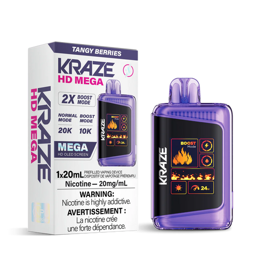 Kraze 20000 Disposable - Tangy Berries 20mg (Vape tax included)