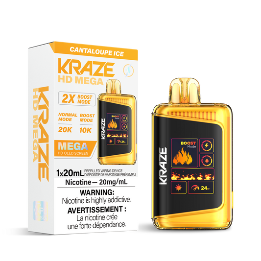 Kraze 20000 Disposable - Cantaloupe Ice 20mg (Vape tax included)