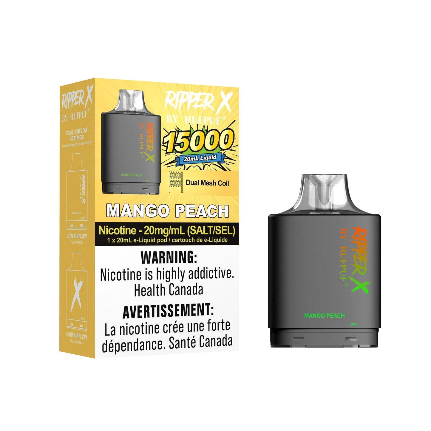 Rufpuf Ripper X 15000 Pod - Mango Peach (Vape tax included)