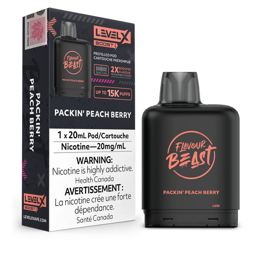 Flavour Beast Level X Boost Pod - Packin’ Peach Berry (Vape tax included)