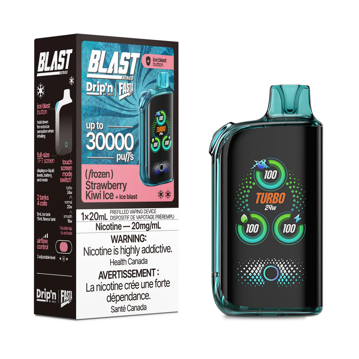 Drip’n BLAST 30000 Puffs - Strawberry Kiwi Ice