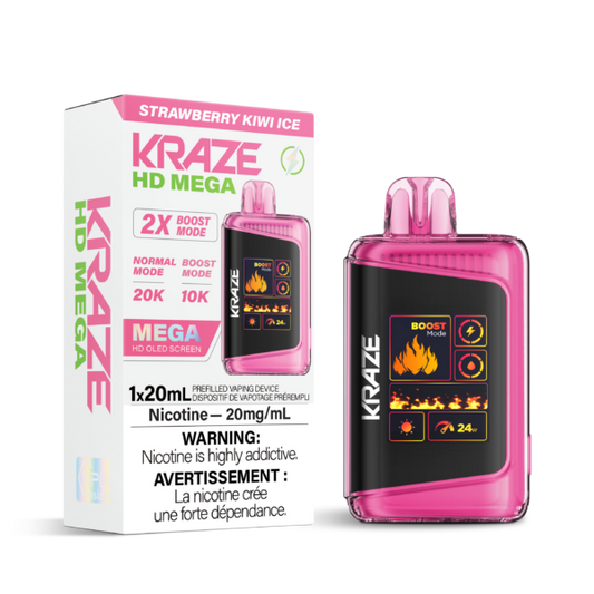 Kraze 20000 Disposable - Strawberry Kiwi Ice 20mg (Vape tax included)