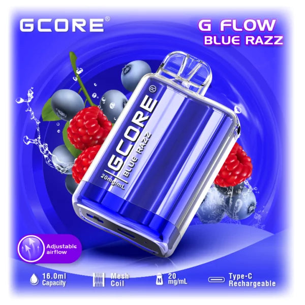 G Core Blue Razz Gcore G7 Flow 7500 - Blue Razz (FED) – Vape Stadium