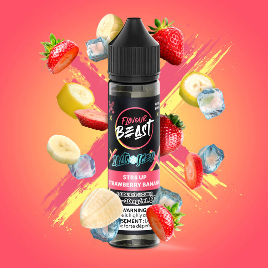 Flavour Beast E-Liquid- STR8 UP Strawberry Banana 60ml 20mg (Vape tax included)