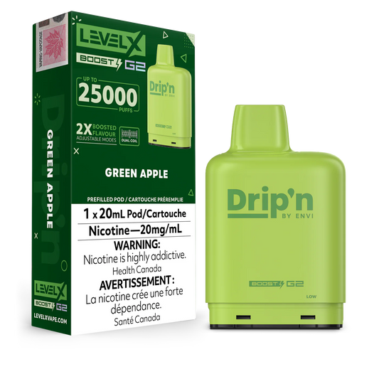 Drip’n Level X Boost Pod G2 - Green Apple (Vape tax included)