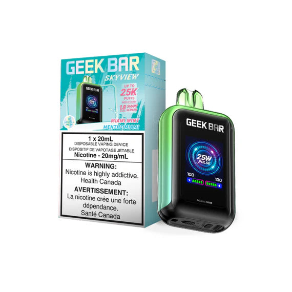 Geek Bar Skyview 25000 20mg Miami Mint (Vape tax included)