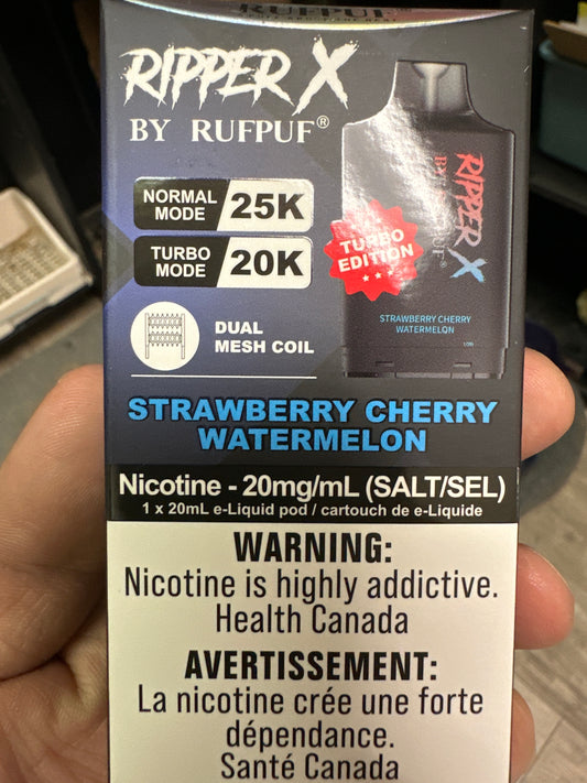 Rufpuf Ripper X Pod - Strawberry Cherry Watermelon (Vape tax included)