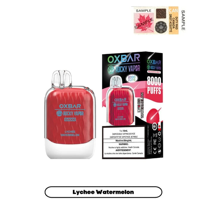 Oxbar 8000 puff Lychee Watermelon (Vape tax included)