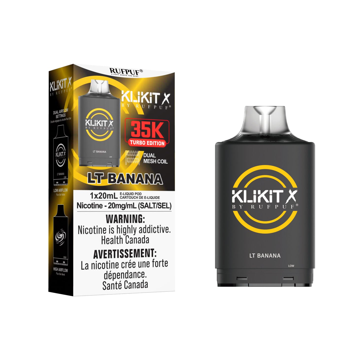 Rufpuf Klikit X 35000 Pod- LT Banana (Vape tax included)