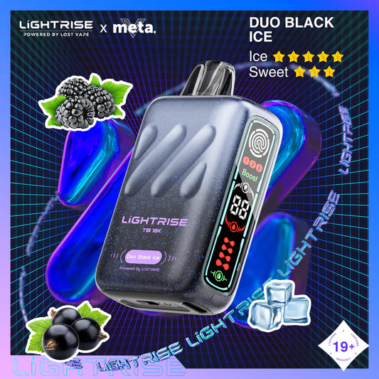 Lost Vape Lightrise 18000 - Duo Black Ice (Vape Tax Included)