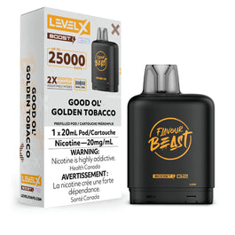 Flavour Beast Level X Boost Pod - Good Ol’ Golden Tobacco (Vape tax included)