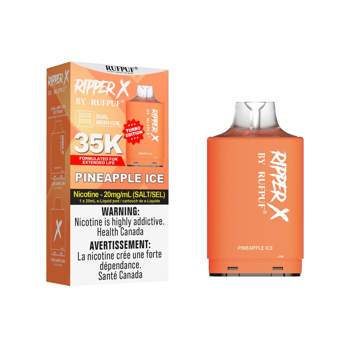 Rufpuf Ripper X Pod - Pineapple Ice 20mg (AB)