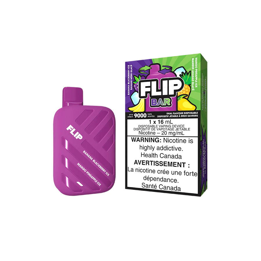 Flip Bar 9000 Disposable - Banana Blackberry Ice + Mango Pineapple Ice 20MG (Vape tax included)