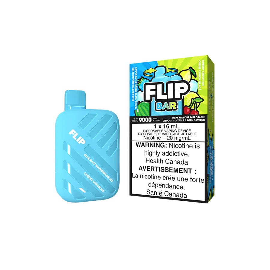 Flip Bar 9000 Disposable - Blue Razz Watermelon Ice + Cherry Lemon Ice 20MG (Vape tax included)