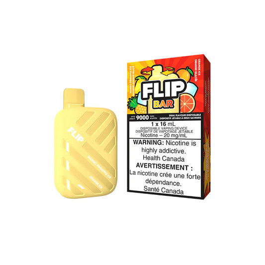 Flip Bar 9000 Disposable - Mango Pineapple Ice + Orange Ice  20MG (Vape tax included)