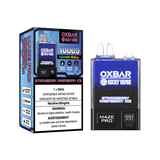 Oxbar 10000 puffs Strawberry Raspberry Ice (Vape tax included)