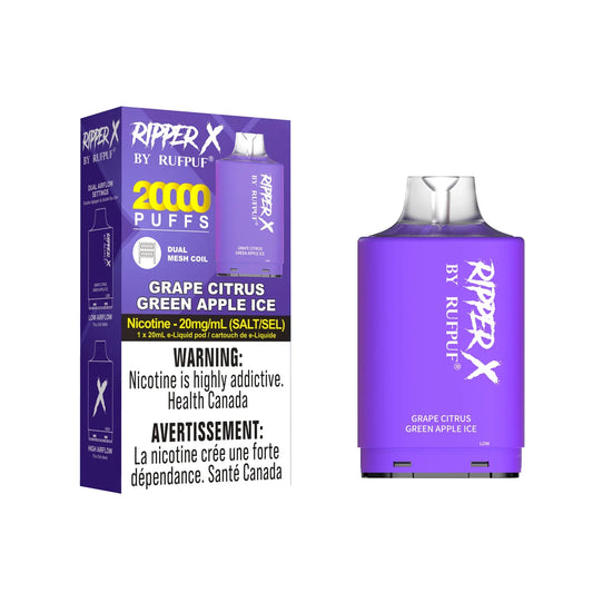 Rufpuf Ripper X Pod - Grape Citrus Green Apple Ice 20mg (AB)