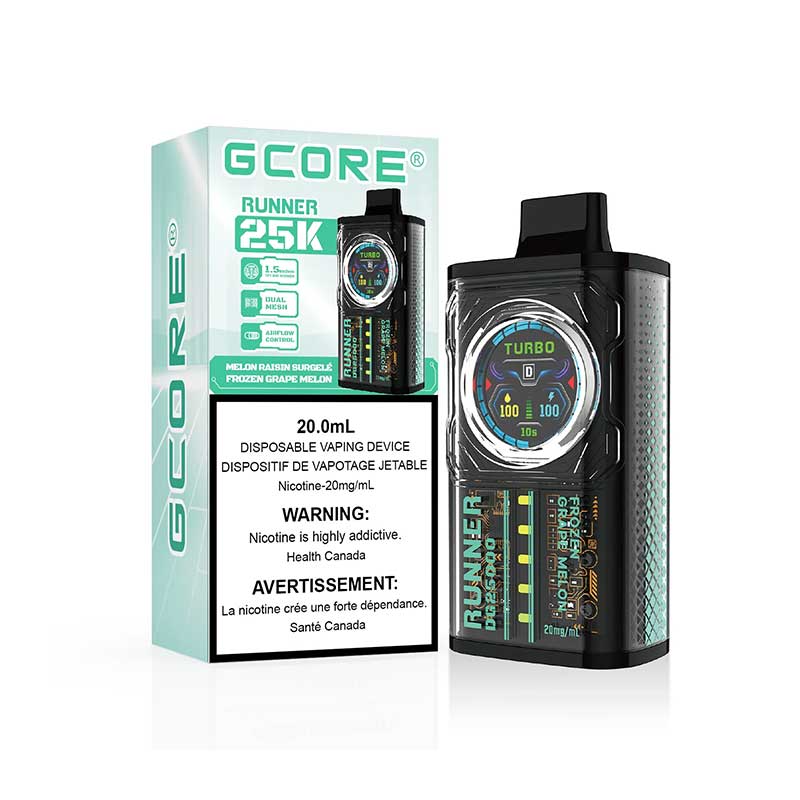 Gcore Runner 25000 - Frozen Grape Melon 20mg (Vape tax included)