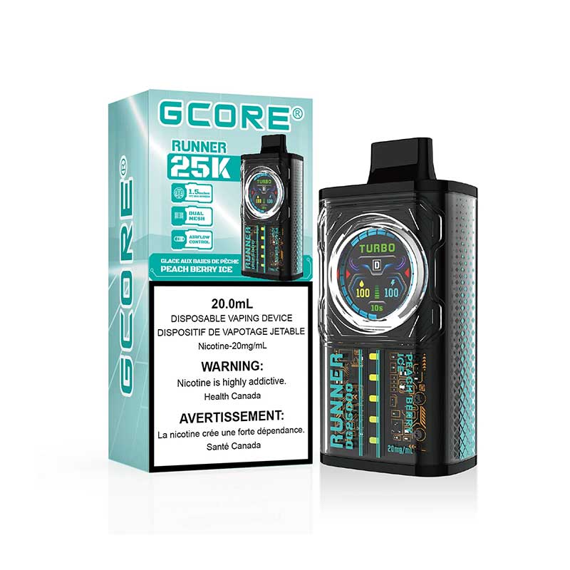 Gcore Runner 25000 - Peach Berry Ice 20mg (Vape tax included)