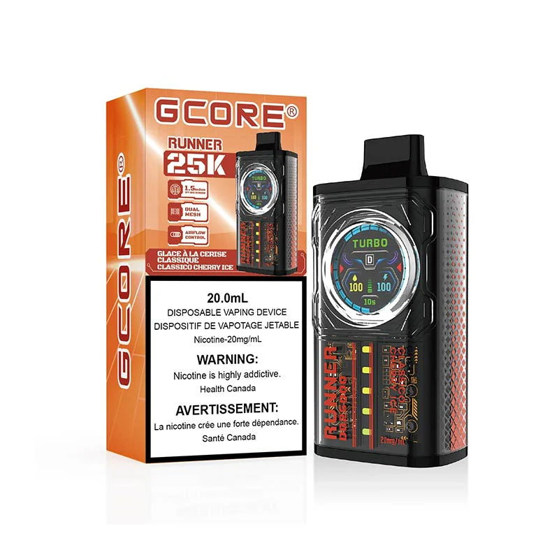 Gcore Runner 25000 - Classico Cherry Ice 20mg (Vape tax included)