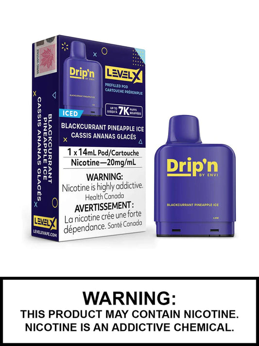 Drip’n Level X 7000 Pod - Blackcurrant Pineapple Ice (Vape tax included)