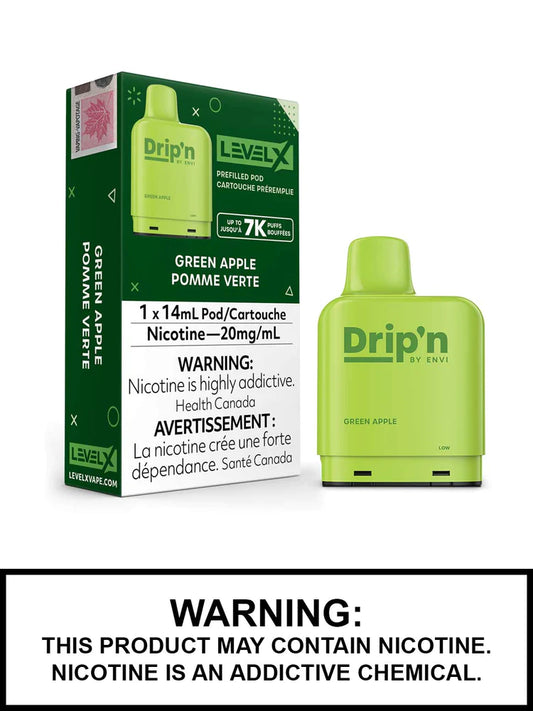 Drip’n Level X 7000 Pod - Green Apple (Vape tax included)