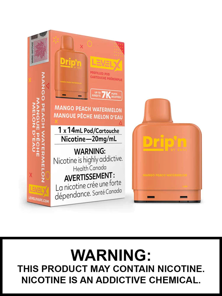 Drip’n Level X 7000 Pod - Mango Peach Watermelon (Vape tax included)