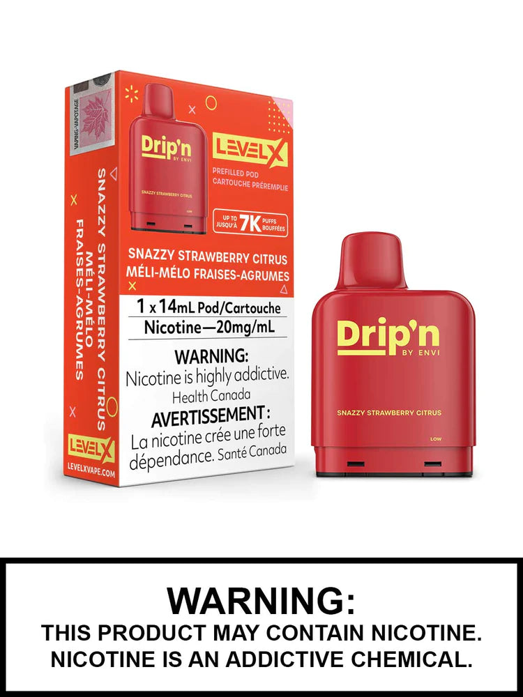 Drip’n Level X 7000 Pod - Snazzy Strawberry Citrus (Vape tax included)