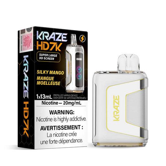 Kraze 7000 Disposable - Silky Mango 20MG (Vape tax included)