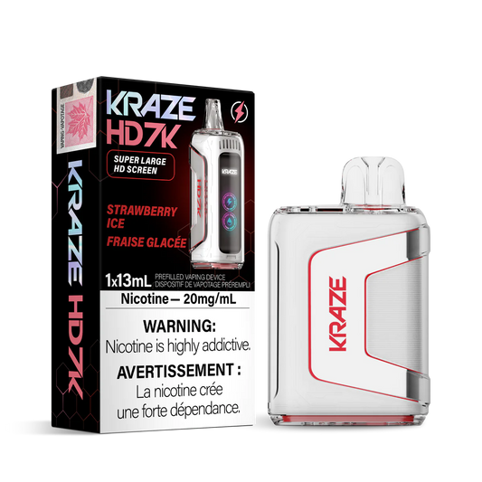 Kraze 7000 Disposable - Strawberry Ice 20MG (Vape tax included)