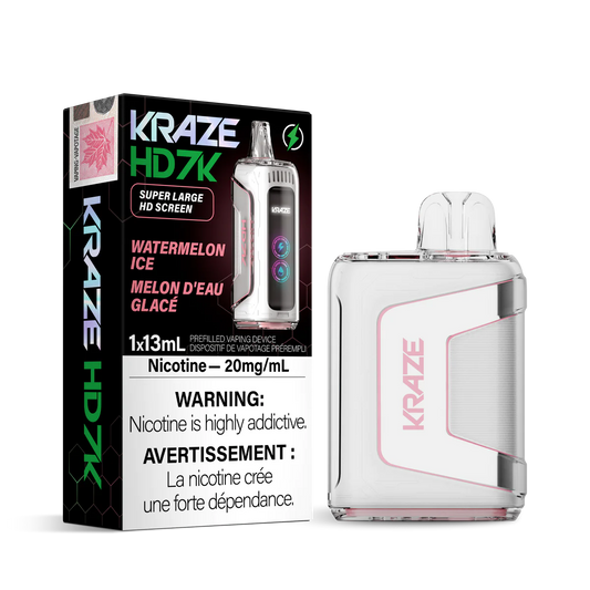 Kraze 7000 Disposable - Watermelon Ice 20MG (Vape tax included)