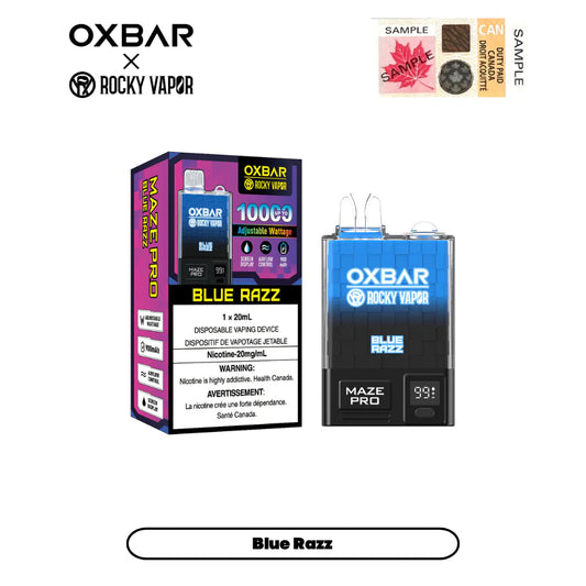 Oxbar 10000 puffs Blue Razz (Vape tax included)