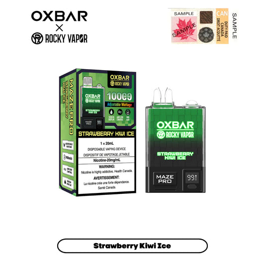 Oxbar 10000 puffs Strawberry Kiwi Ice (Vape tax included)