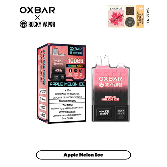 Oxbar 10000 puffs Apple Melon Ice (Vape tax included)