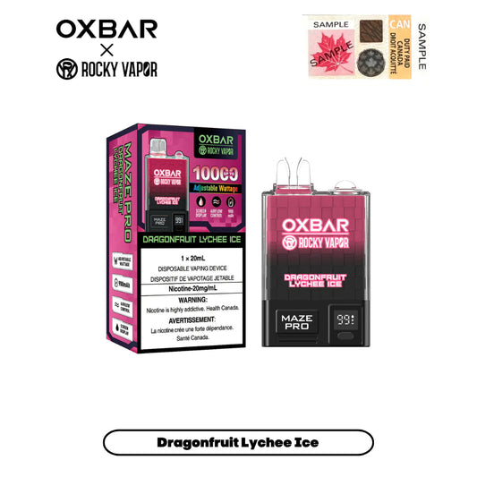 Oxbar 10000 puffs Dragonfruit Lychee Ice (Vape tax included)