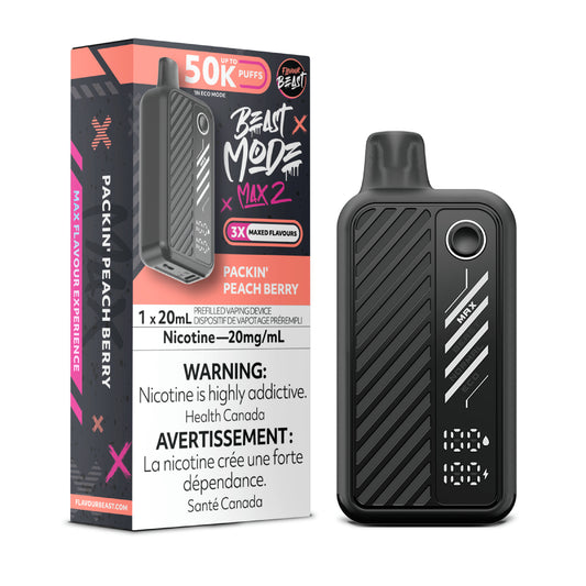 Flavour Beast Beast Mode Max 2 50000 (AB) - Packin’ Peach Berry