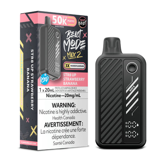 Flavour Beast Beast Mode Max 2 50000 (AB) - Str8 Up Strawberry Banana