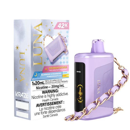 Kraze 42000 Luna Disposable - Blueberry Strawberry Pomegranate Ice 20mg (AB)