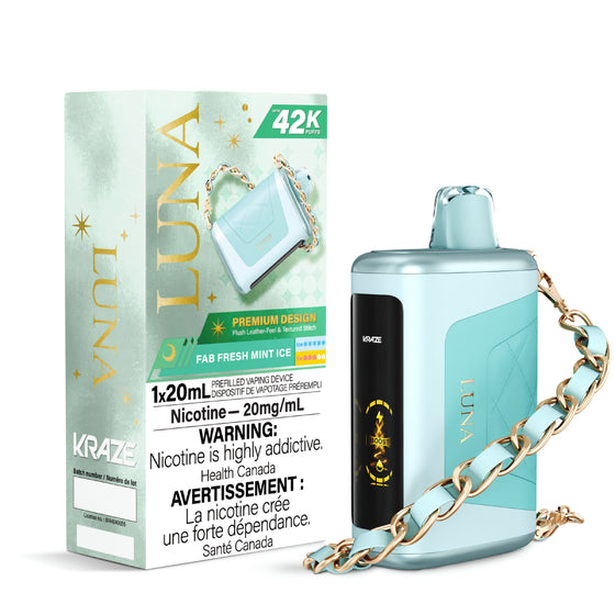 Kraze 42000 Luna Disposable - Fab Fresh Mint Ice 20mg (AB)